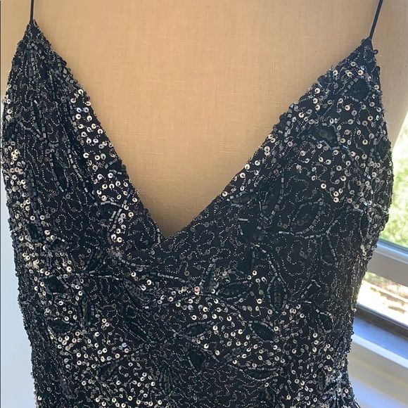 Rickie Freeman x Teri Jon Black Sequin Top - Picture 2 of 5